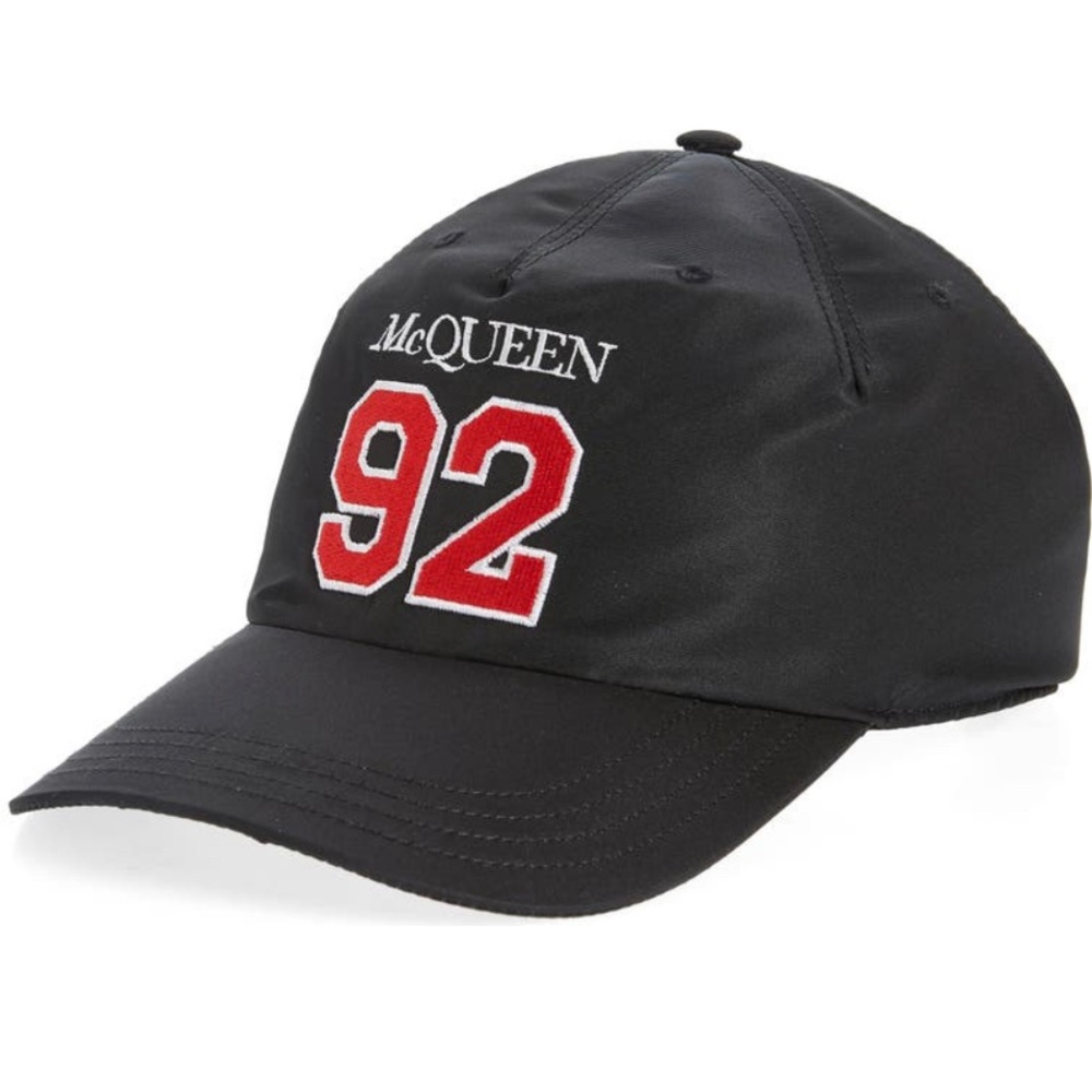 ALEXANDER MCQUEEN 92 LOGO EMBROIDERED SPORT BASEBALL HAT SIZE MEDIUM NEW